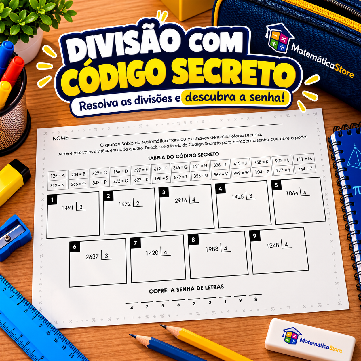 Criptografia da Divisão: O Enigma das 4 Operações